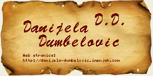 Danijela Dumbelović vizit kartica